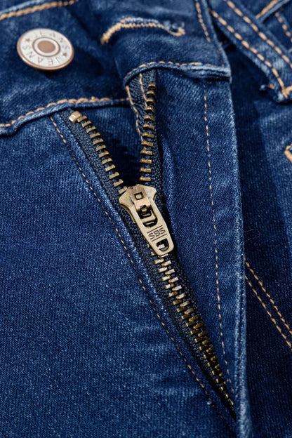 Center Seam Deep Wash Straight Jeans  DAME BOHEME