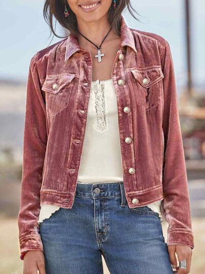 Casual Button-Up Long Sleeve Jacket  DAME BOHEME
