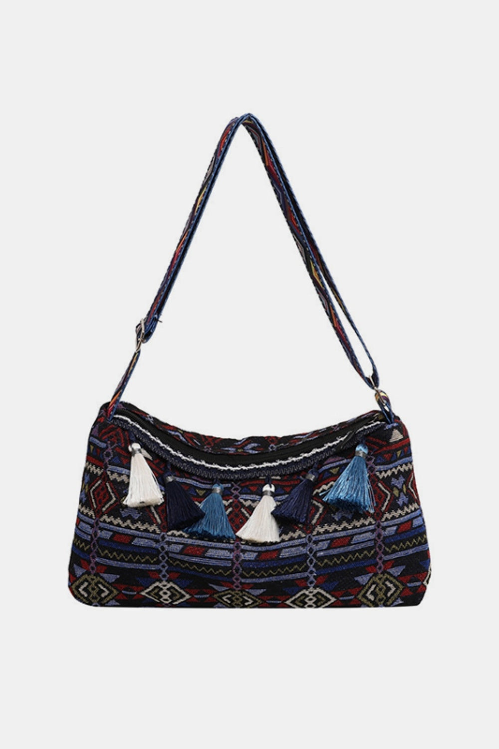 Tassel Adjustable Strap Shoulder Boho Bag