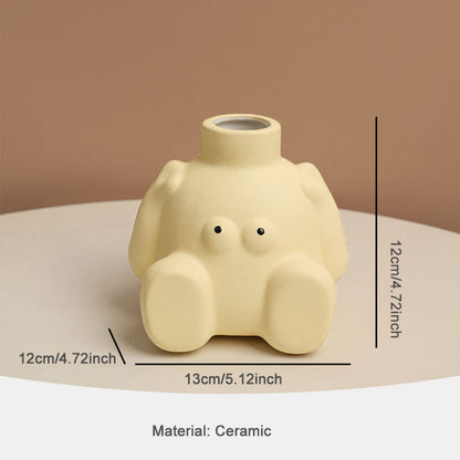 Nordic Ins Abstract Human Shape Ceramic Vase Living Room Bedroom Desktop Flower Arrangement Art Vase Home Decoration Accessories  DAME BOHEME