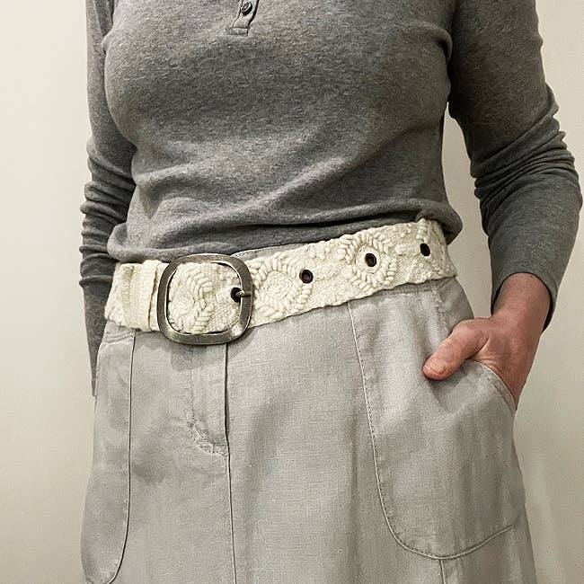 Wandering Clouds Embroidered Wool Belt  DAME BOHEME