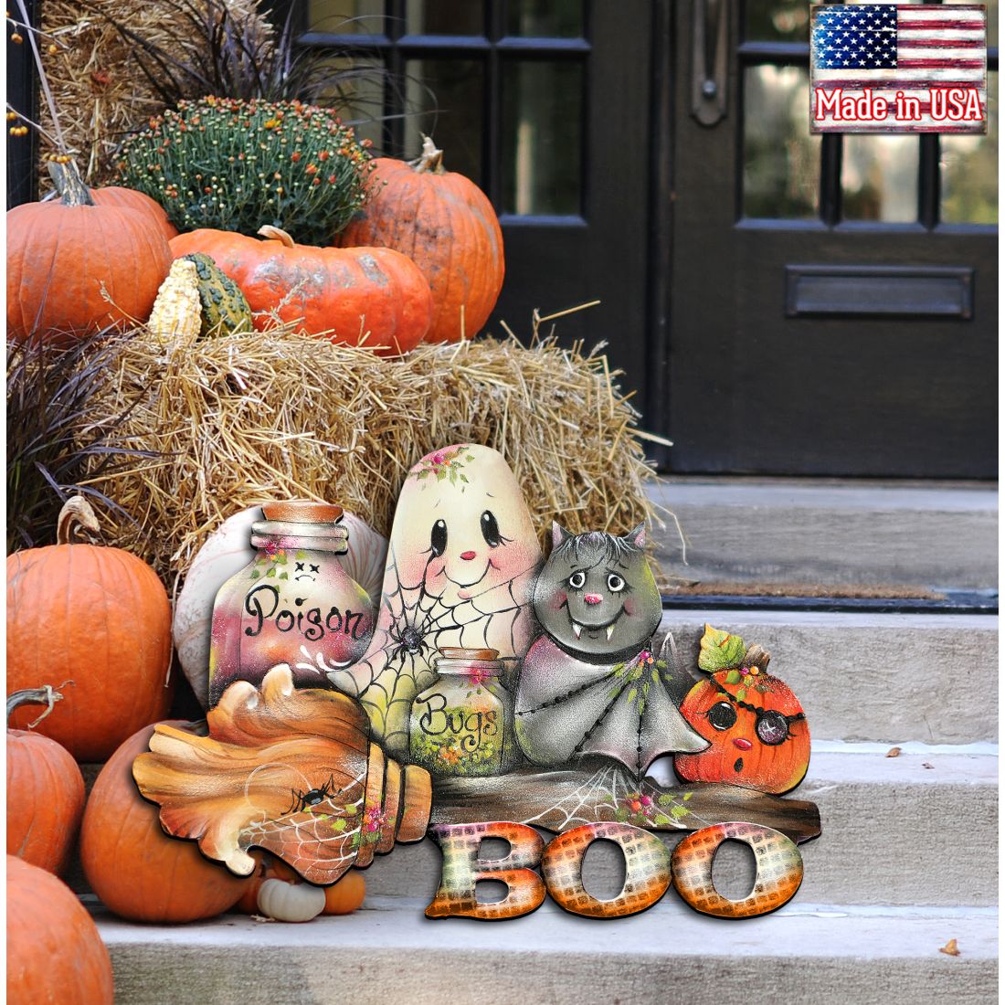 Brunhilda's Broom! Halloween Door Decor by Jamie Mills-Price - Thanksgiving Halloween Decor - 8457411H  DAME BOHEME