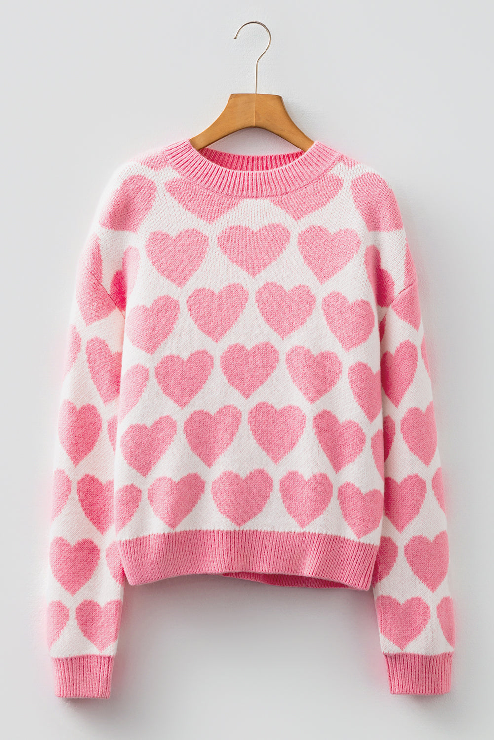 Skylar Heart Print Knit Sweater  DAME BOHEME