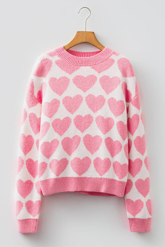 Skylar Heart Print Knit Sweater  DAME BOHEME