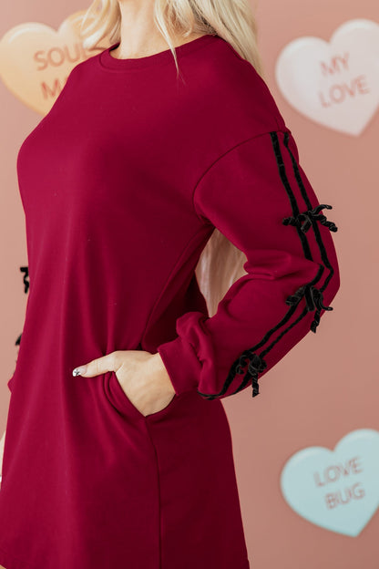 Priscilla Drop Shoulder Sweatshirt Valentines Dress  DAME BOHEME