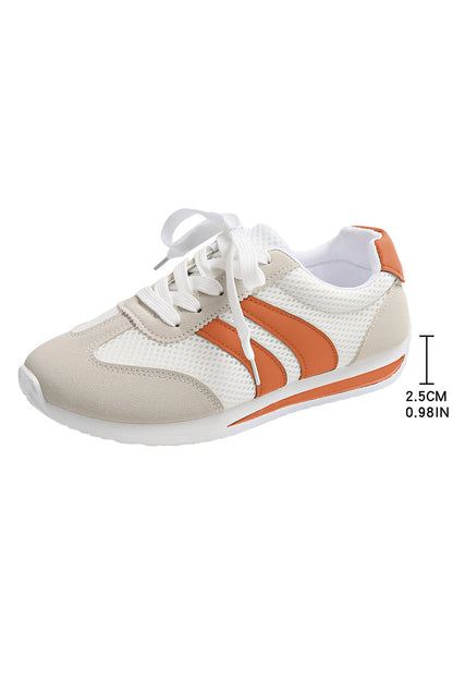 Blackish Green Patchwork Breathable Lace Up Sneakers  DAME BOHEME