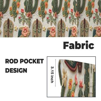 Cactus and Boots Curtains 28"x40" Made in America  DAME BOHEME