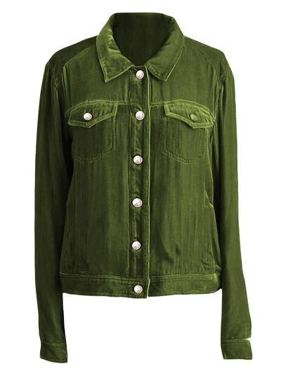 Casual Button-Up Long Sleeve Jacket  DAME BOHEME