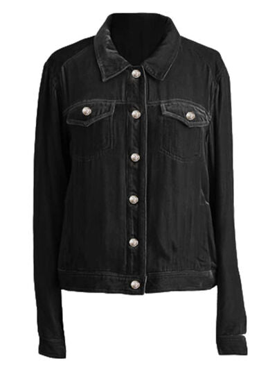 Casual Button-Up Long Sleeve Jacket  DAME BOHEME
