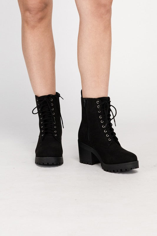 FUZZY Combat Lace Up Boots