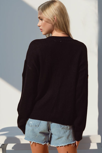 Double Take Full Size Pumpkin Button Up Long Sleeve Cardigan  DAME BOHEME