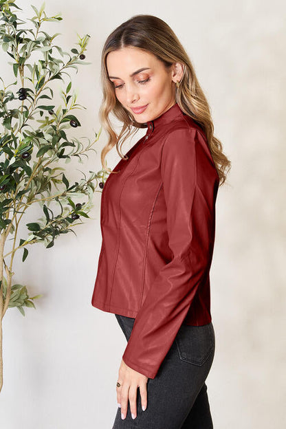 Women Classic Neck Zip-Up Jacket For Everyday Wear  DAME BOHEME