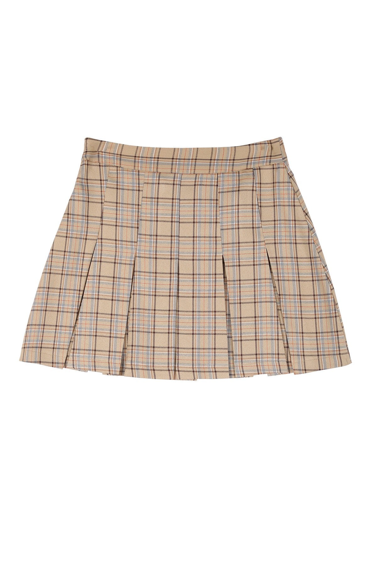 Lilou Plaid Pleated Mini Skirt for Women