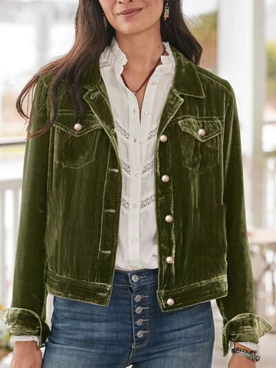 Casual Button-Up Long Sleeve Jacket  DAME BOHEME