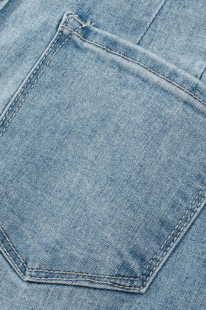 Button Fly High Waist Flared Jeans Simply Love