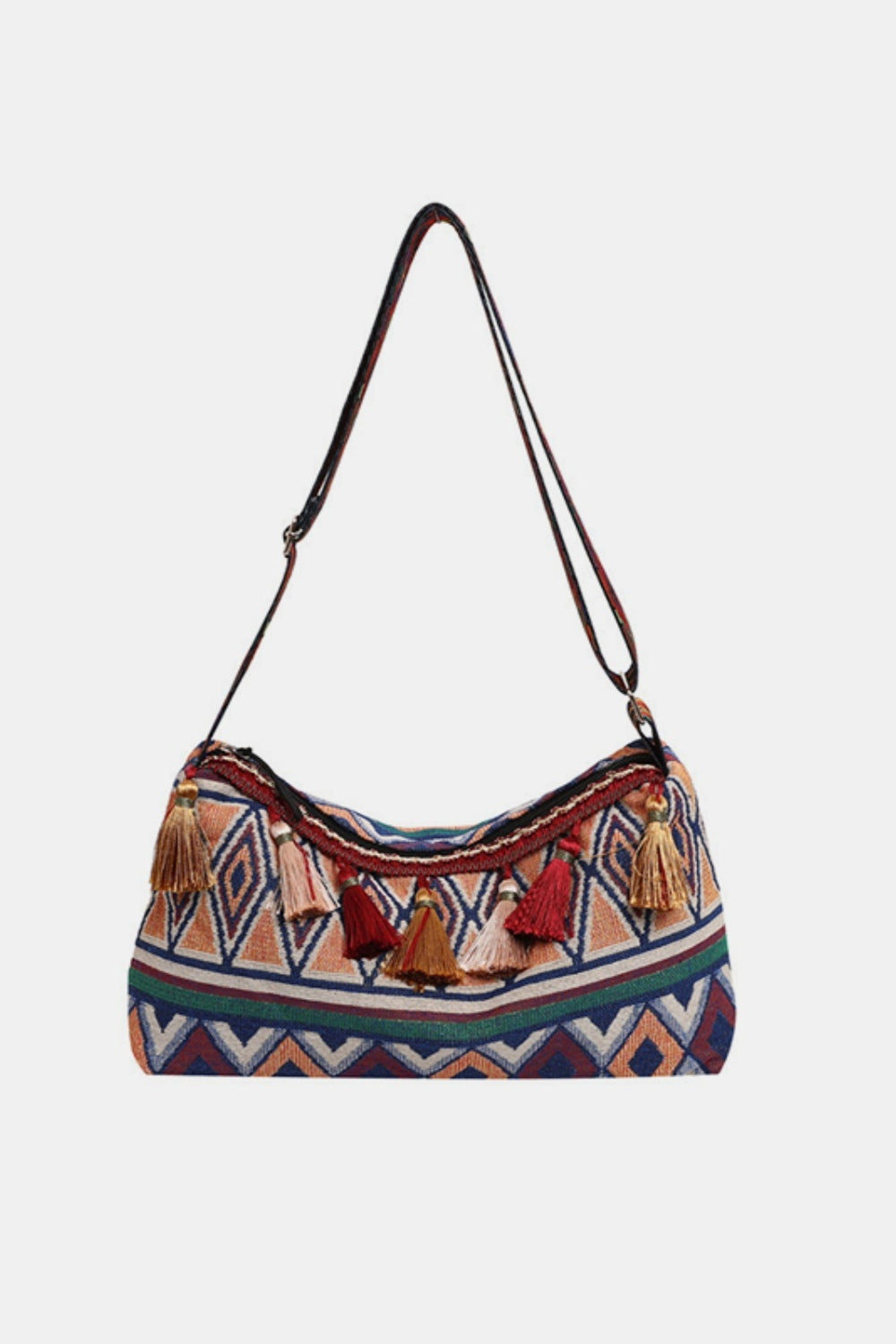 Tassel Adjustable Strap Shoulder Boho Bag