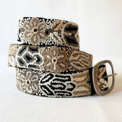 Wildroot Artisan Embroidered Belt, Black  DAME BOHEME