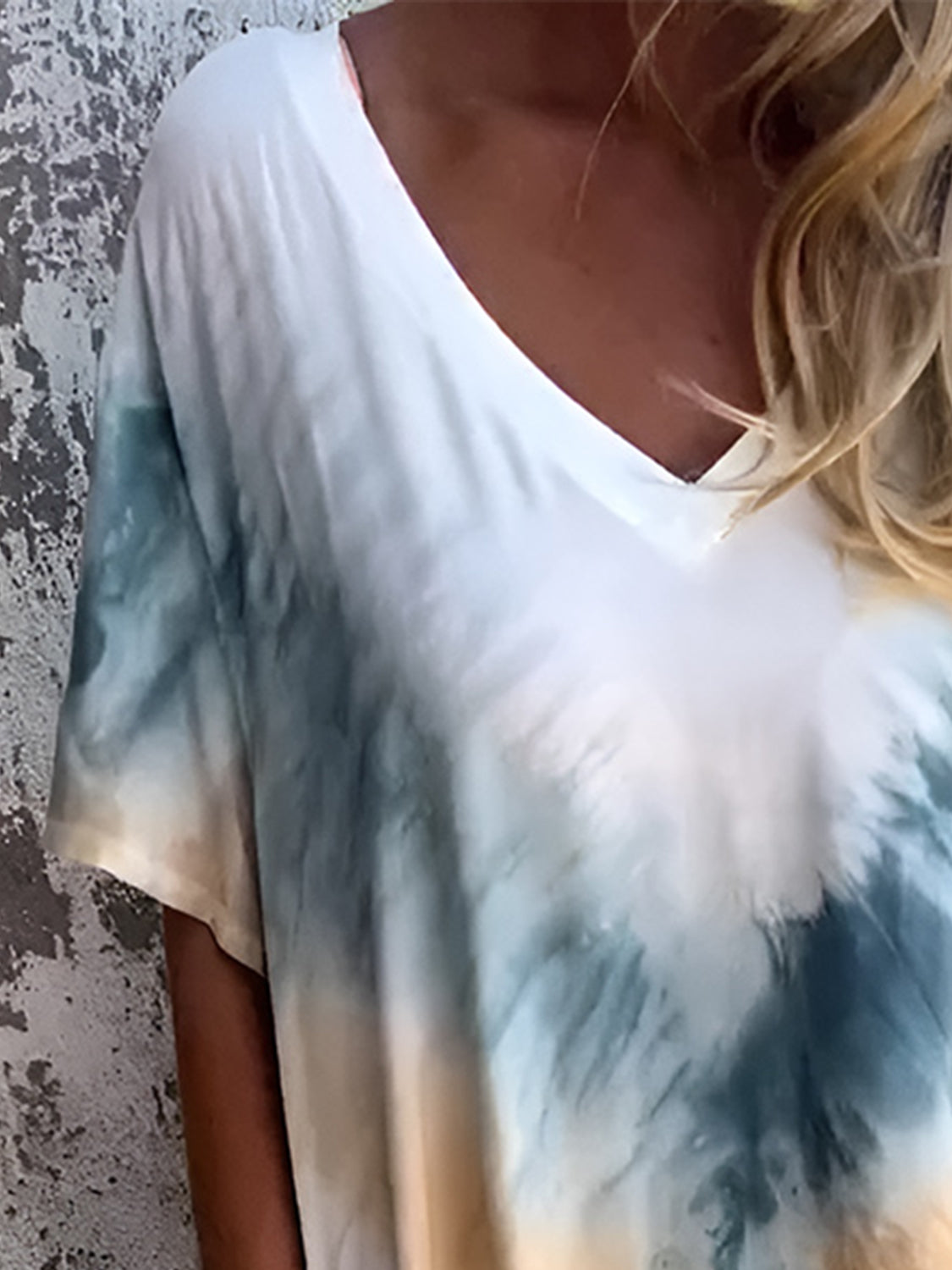 Full Size Pocketed Tie-Dye Short Sleeve Maxi Dress Trendsi