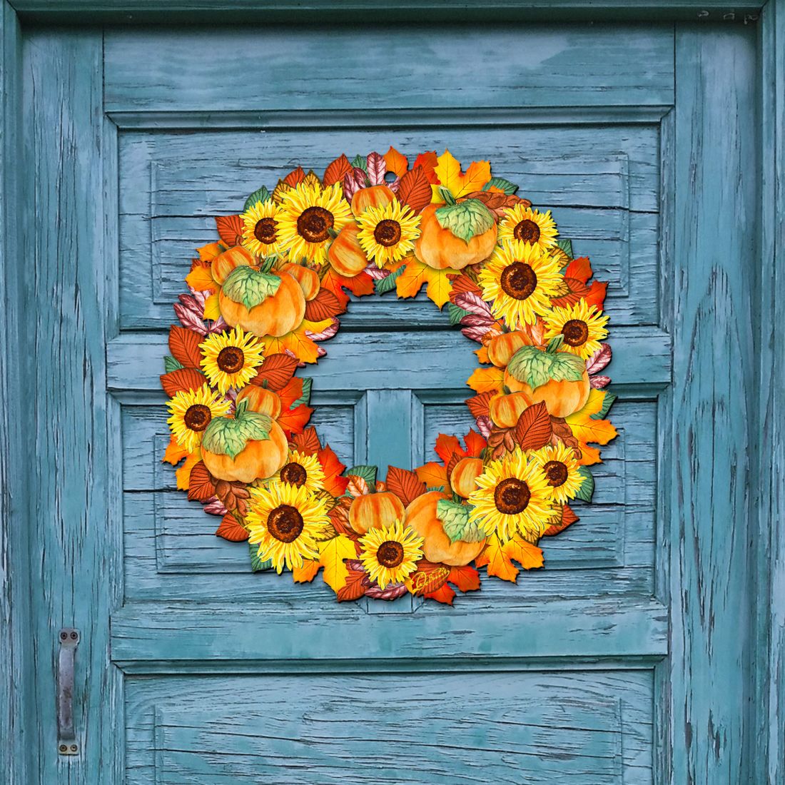 Fall Holiday Door Wreath by G. DeBrekht - Thanksgiving Halloween Decor - 8185305H  DAME BOHEME
