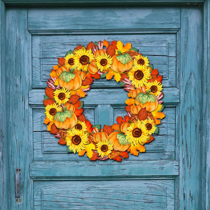 Fall Holiday Door Wreath by G. DeBrekht - Thanksgiving Halloween Decor - 8185305H  DAME BOHEME
