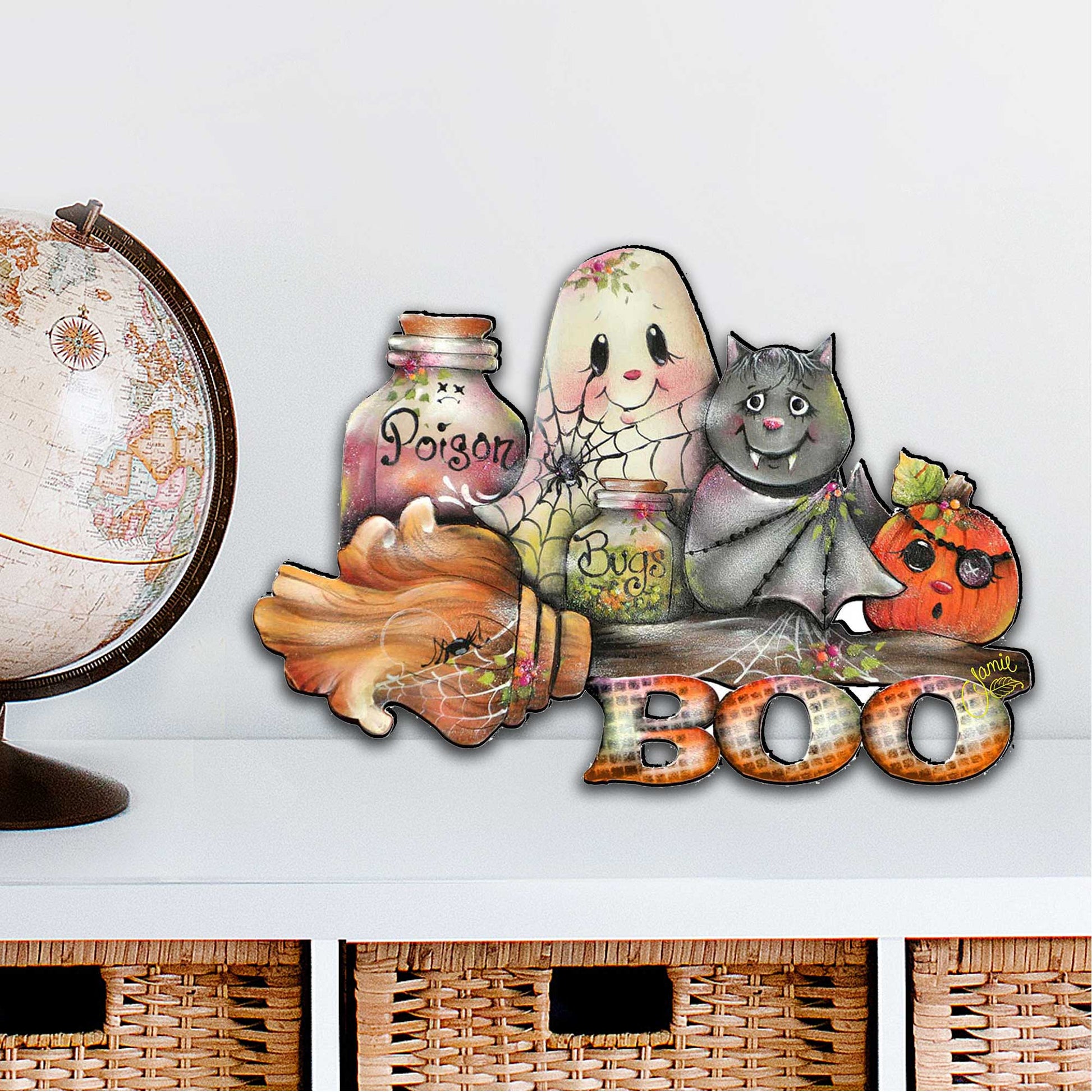 Brunhilda's Broom! Halloween Door Decor by Jamie Mills-Price - Thanksgiving Halloween Decor - 8457411H  DAME BOHEME