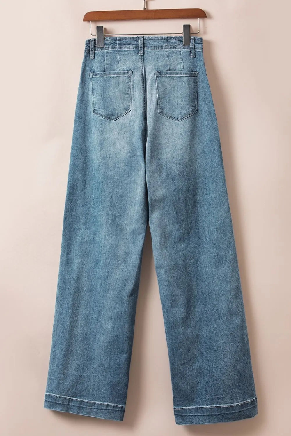 Button Fly High Waist Flared Jeans Simply Love