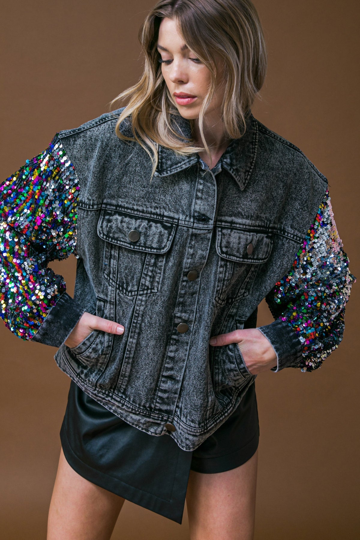 GOING THERE WASHED DENIM JACKET  DAME BOHEME