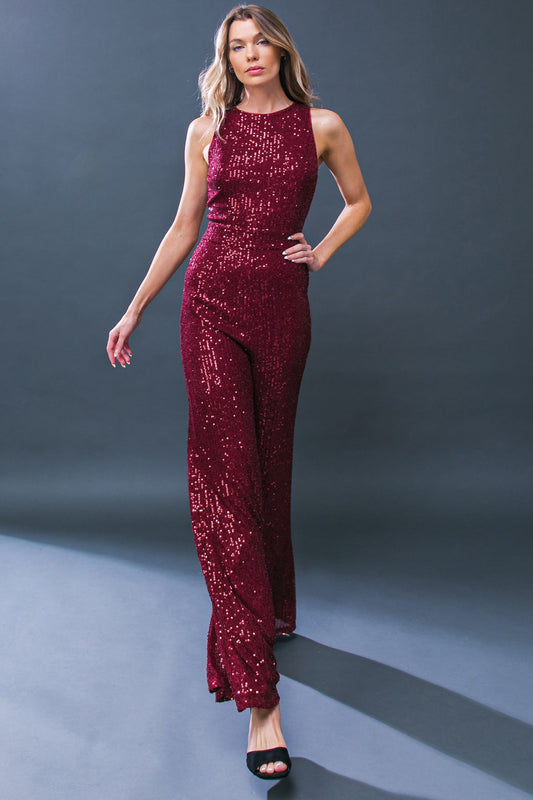 DIVINE WANDERINGS SEQUIN JUMPSUIT  DAME BOHEME