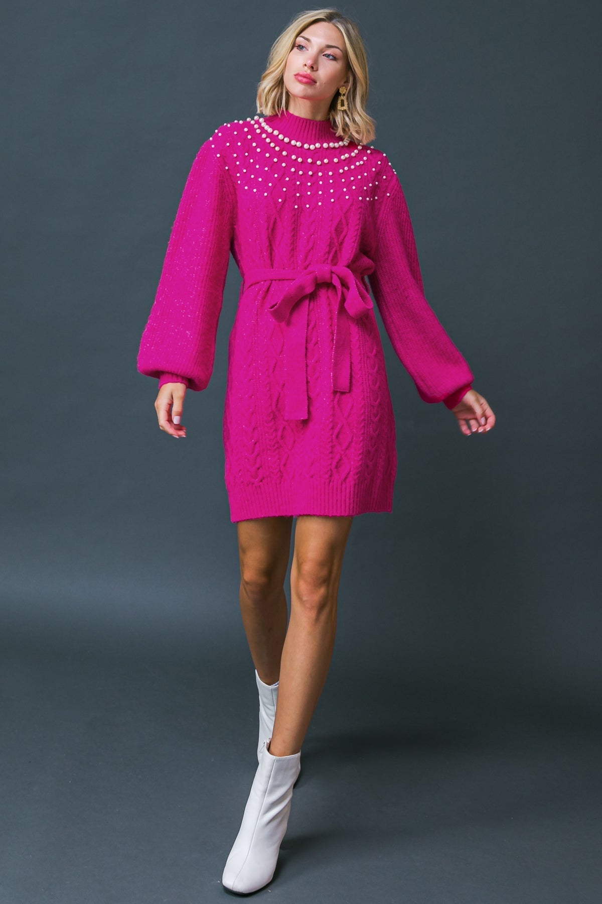 BRING THE VIBES SWEATER MINI DRESS  DAME BOHEME