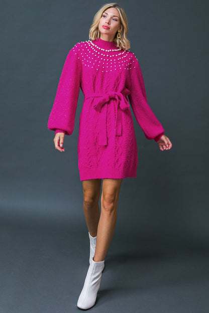 BRING THE VIBES SWEATER MINI DRESS  DAME BOHEME