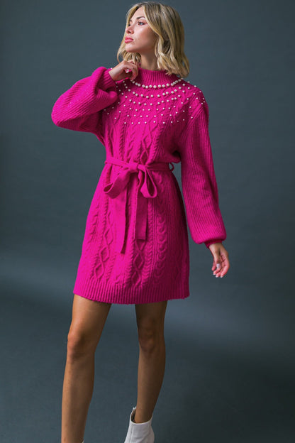 BRING THE VIBES SWEATER MINI DRESS  DAME BOHEME