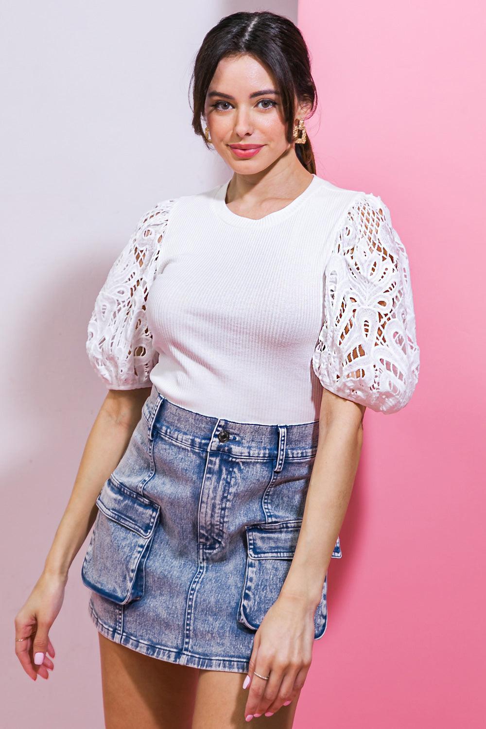 GETTING INTO THE GROOVE KNIT TOP  DAME BOHEME