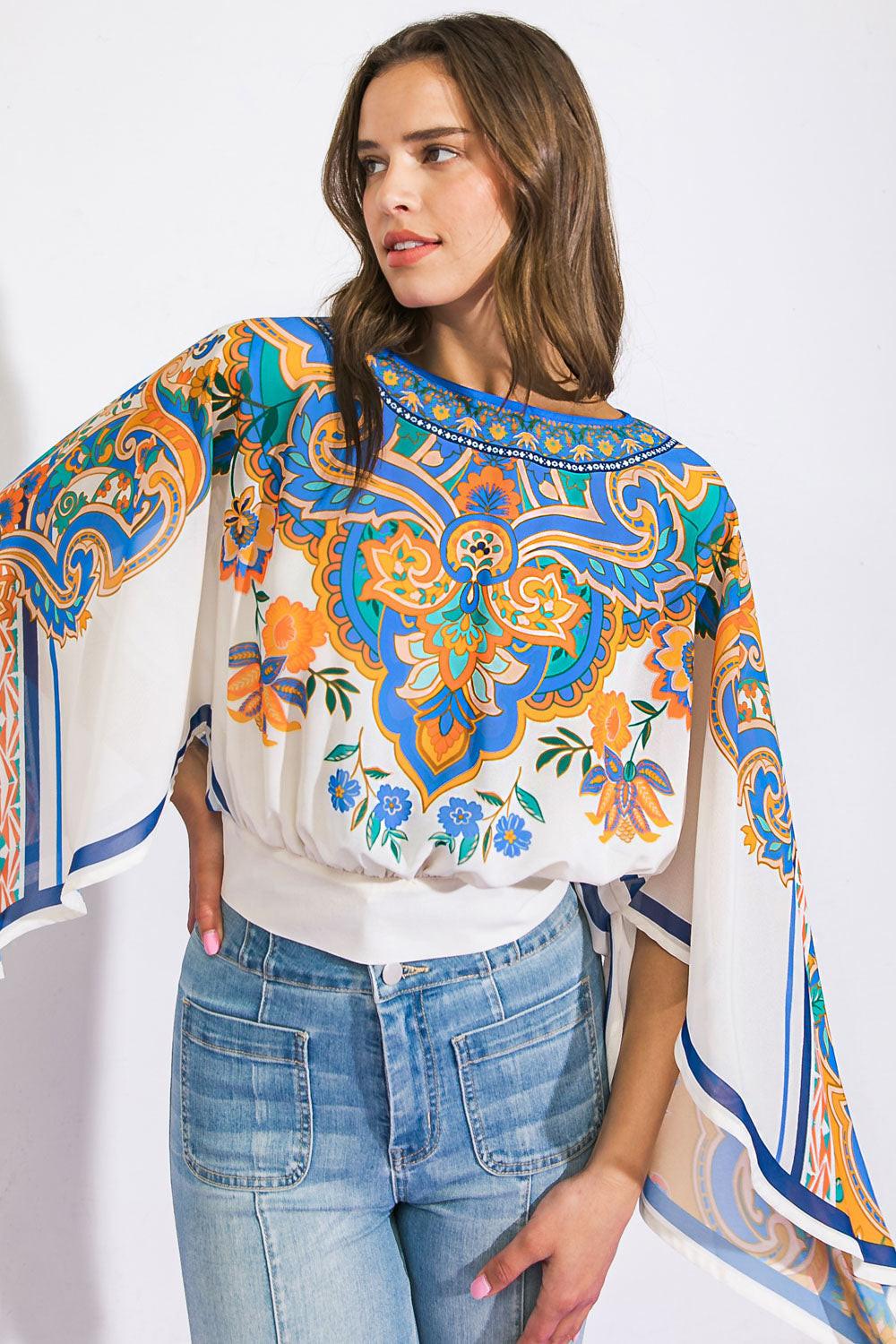 RIGHT THIS WAY WOVEN TOP  DAME BOHEME