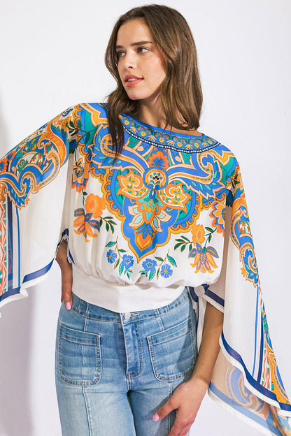 RIGHT THIS WAY WOVEN TOP  DAME BOHEME