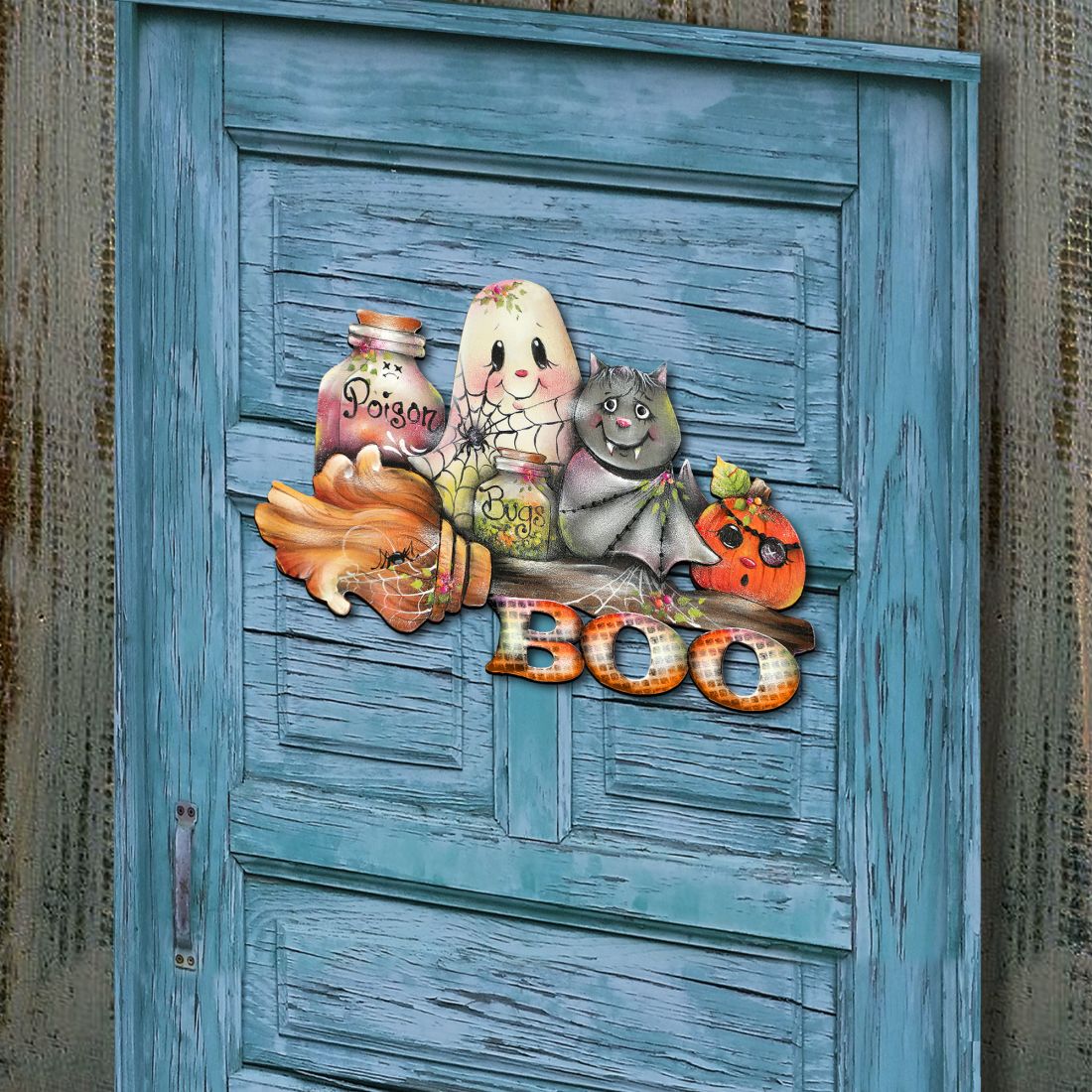 Brunhilda's Broom! Halloween Door Decor by Jamie Mills-Price - Thanksgiving Halloween Decor - 8457411H  DAME BOHEME