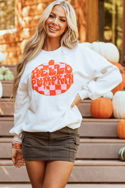 Blair Halloween Pumpkin Patched Pullover Sweatshirt  DAME BOHEME