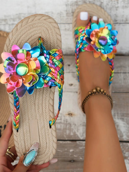 Floral Embellished Comfort Slide Sandals Trendsi