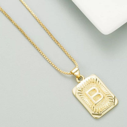 Classy Pendant Talia Initial Gold Letter Necklace Dani & Em