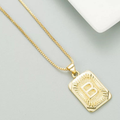Classy Pendant Talia Initial Gold Letter Necklace Dani & Em