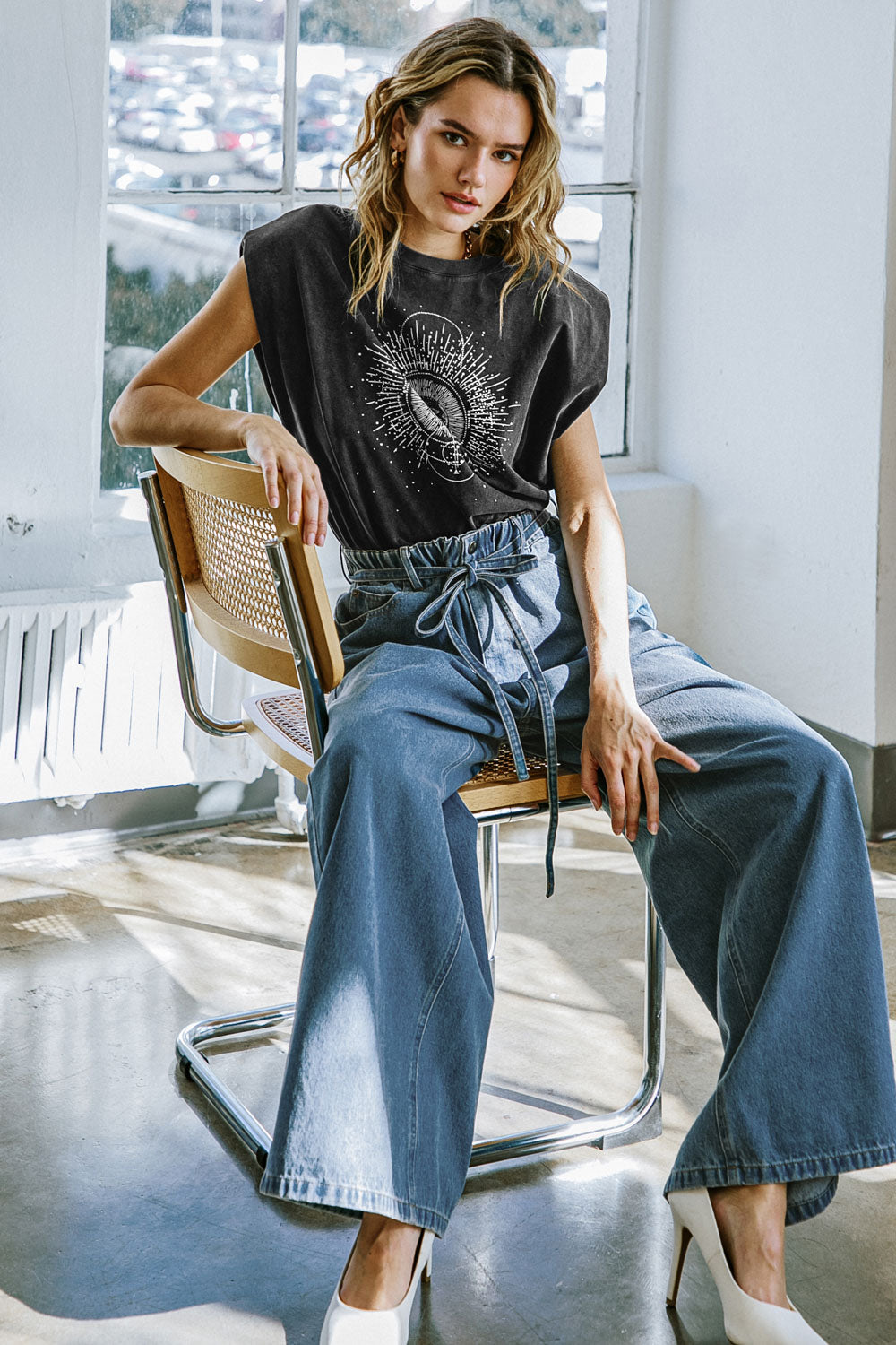 MY OWN PLANS WASHED KNIT TOP  DAME BOHEME