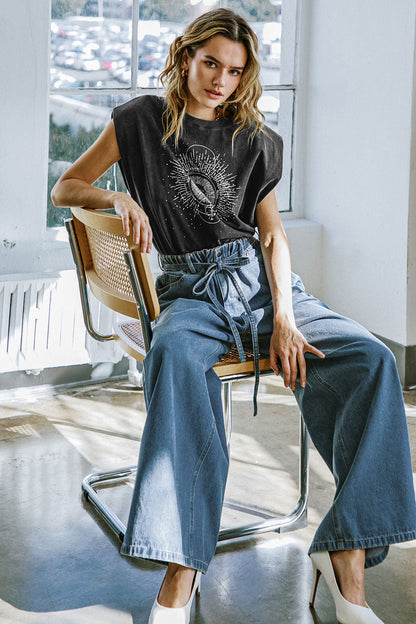 MY OWN PLANS WASHED KNIT TOP  DAME BOHEME