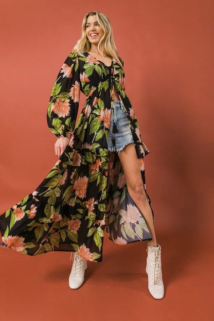 Woven Maxi Cover-Up Duster: Boho Drama in Full Bloom  DAME BOHEME
