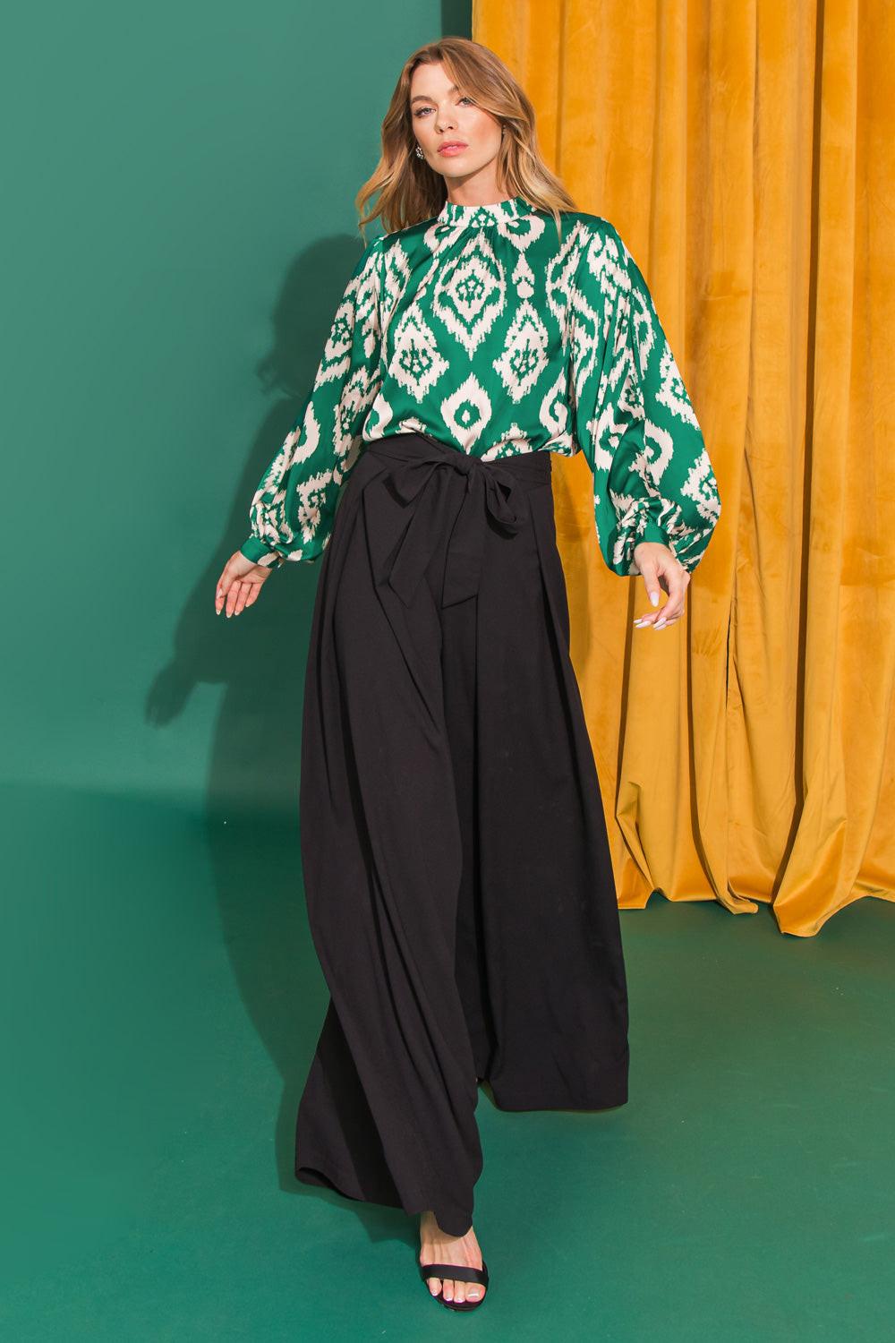 JUST WHAT YOU NEED Modern Silky Woven Top  DAME BOHEME
