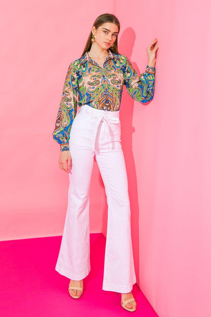 IN A GOOD PLACE WOVEN TOP  DAME BOHEME
