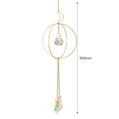 Hanging Sun Catcher Moon Light With Chain Pendant Ornaments  DAME BOHEME