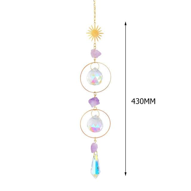 Hanging Sun Catcher Moon Light With Chain Pendant Ornaments  DAME BOHEME