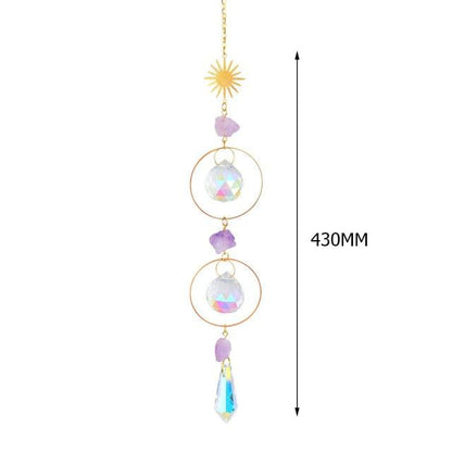 Hanging Sun Catcher Moon Light With Chain Pendant Ornaments  DAME BOHEME