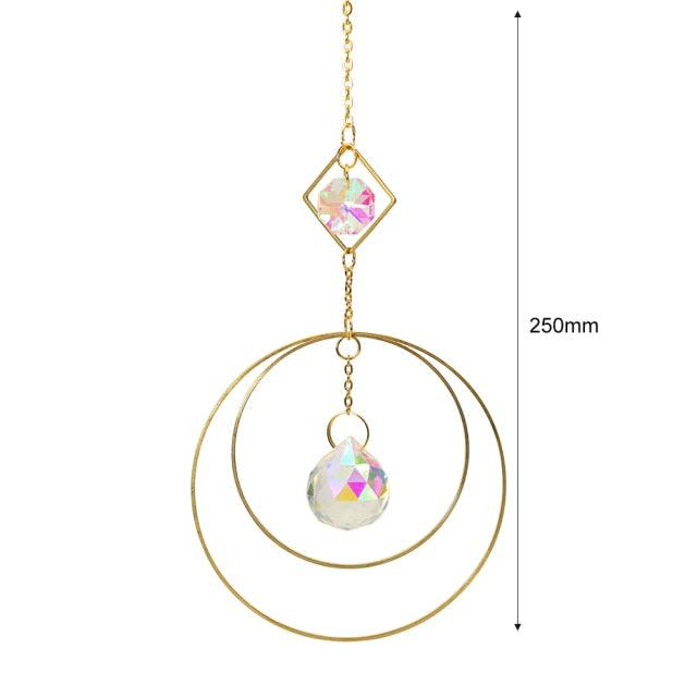 Hanging Sun Catcher Moon Light With Chain Pendant Ornaments  DAME BOHEME