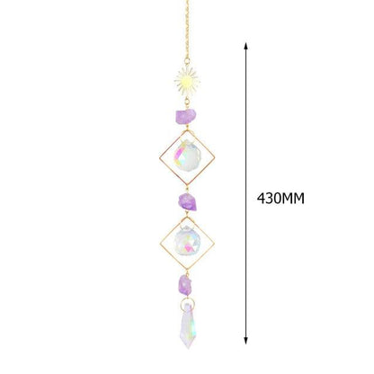 Hanging Sun Catcher Moon Light With Chain Pendant Ornaments  DAME BOHEME