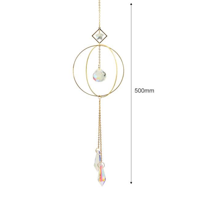 Hanging Sun Catcher Moon Light With Chain Pendant Ornaments  DAME BOHEME